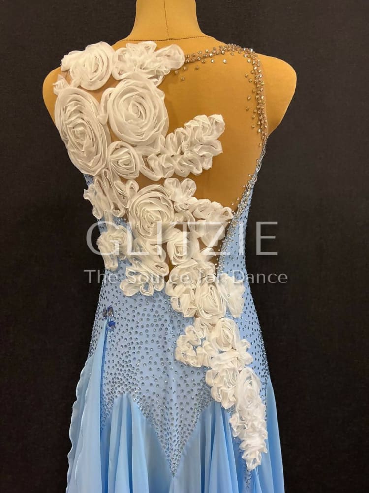 New Smooth ballroom dress_ The Dream Flowers №2 M Dancewear