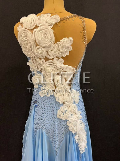 New Smooth ballroom dress_ The Dream Flowers №2 M Dancewear