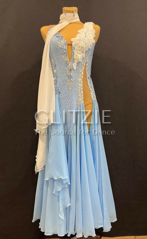 New Smooth ballroom dress_ The Dream Flowers №2 M Dancewear