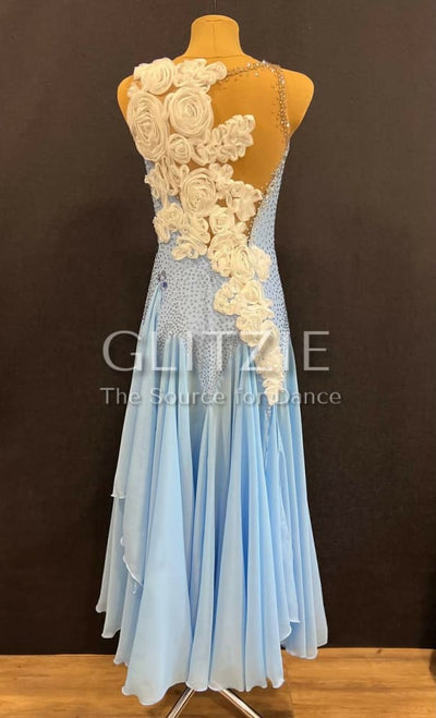 New Smooth ballroom dress_ The Dream Flowers №2 M Dancewear