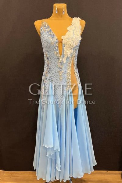 New Smooth ballroom dress_ The Dream Flowers №2 M Dancewear