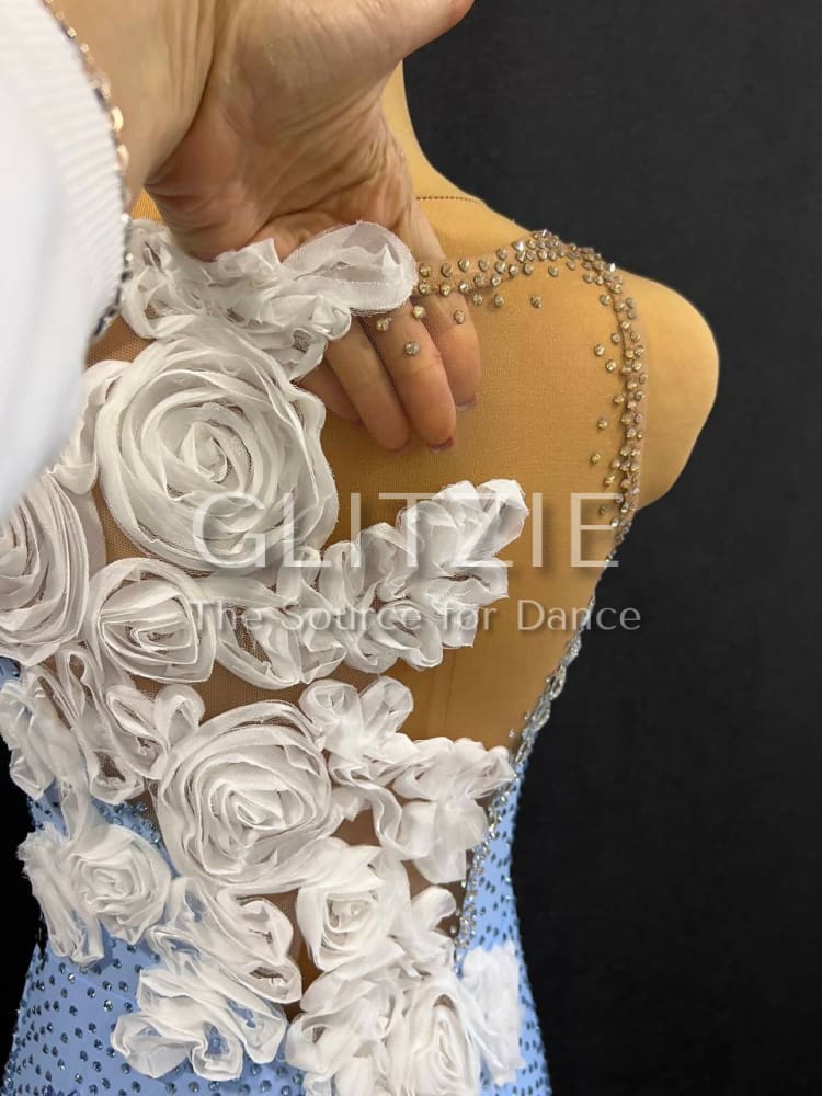 New Smooth ballroom dress_ The Dream Flowers №2 M Dancewear