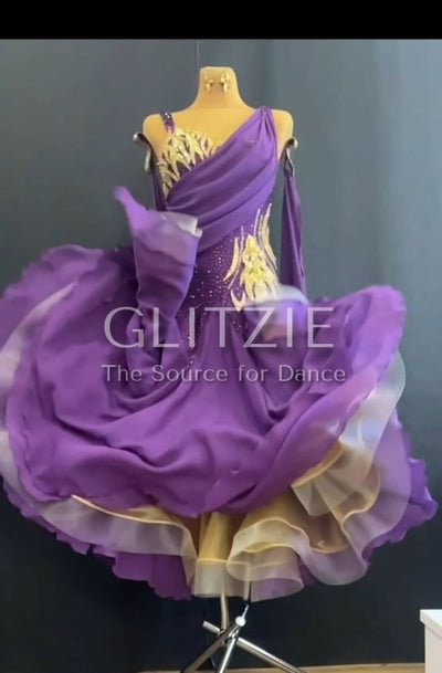 New Smooth or Ballroom dress_The Dark Violet S Dancewear