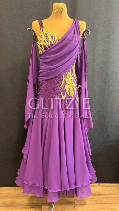 New Smooth or Ballroom dress_The Dark Violet S Dancewear