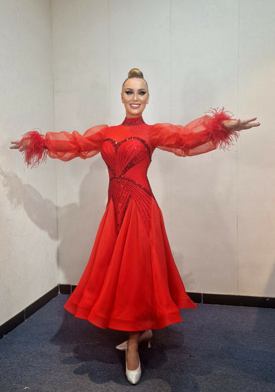 Red ballroom dress