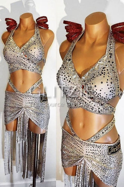Sponsored Latin / Rhythm Dress By SRDJAN XS-S Dancewear