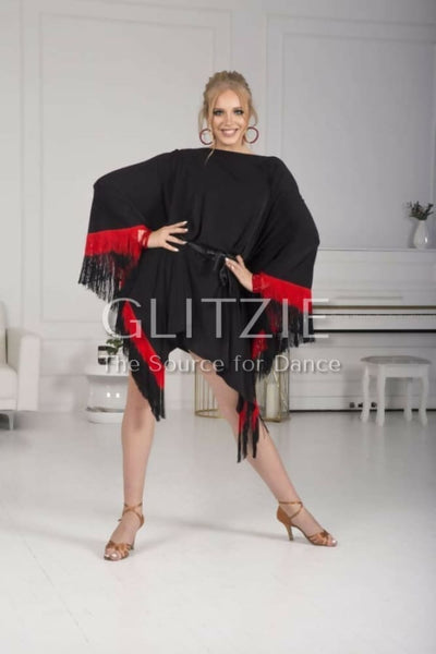 Tunic Ombra by Senga Dancewear red fringes / M/L Dancewear