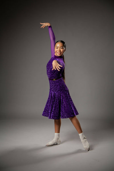 Juvenile Dress Amber in Purple color