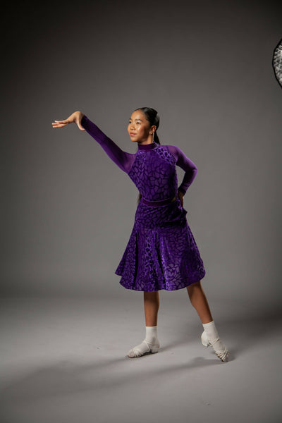 Juvenile Dress Amber in Purple color